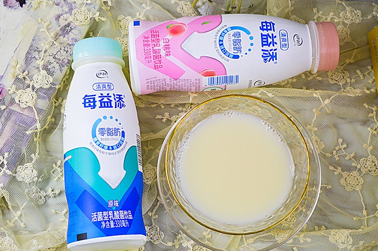 伊利每益添小白乳酸奶330瓶0添加脂肪活菌型乳酸菌饮品原味8瓶