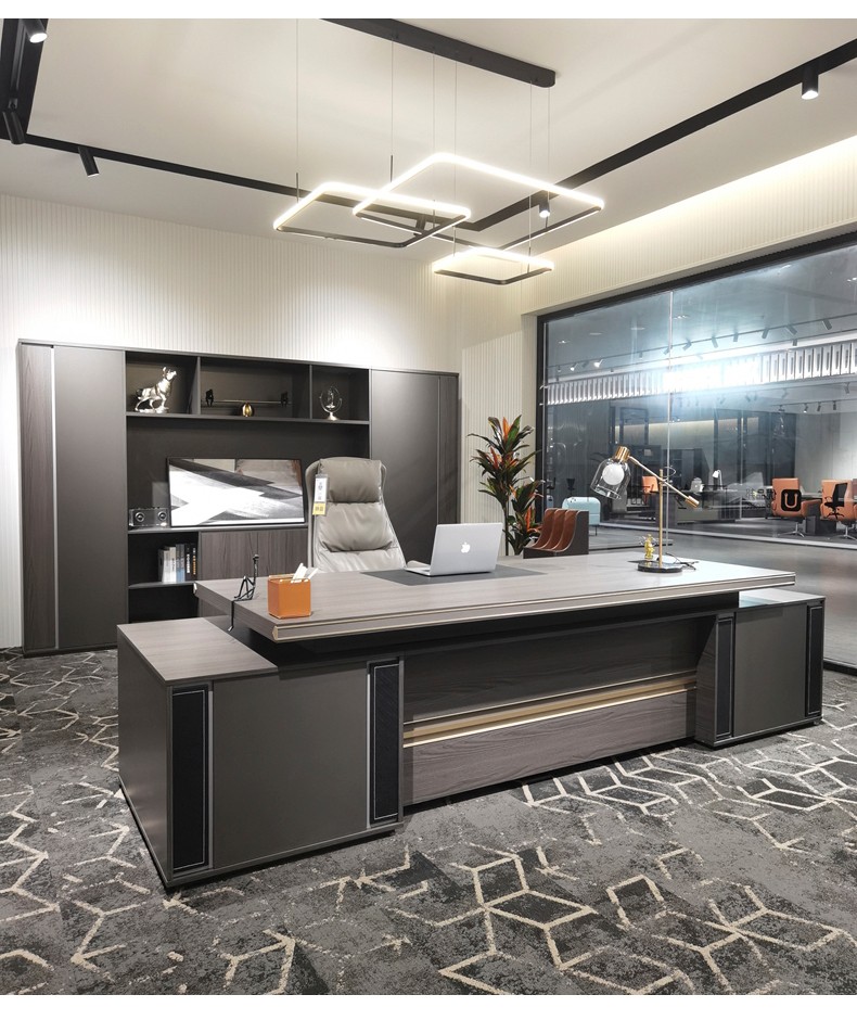 罗西慕时尚老板桌总裁桌椅组合总经理桌高档老板办公桌大班台简约现代