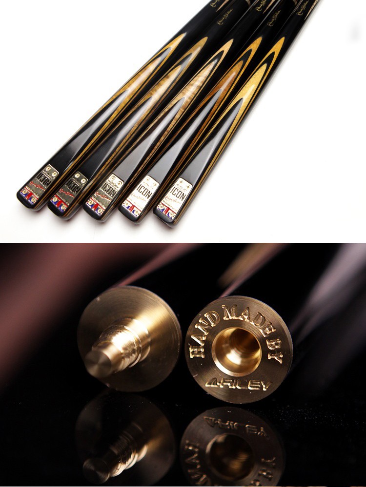 莱利riley瑞丽台球杆斯诺克球杆小头黑8中式八球中头黑八桌球杆16彩