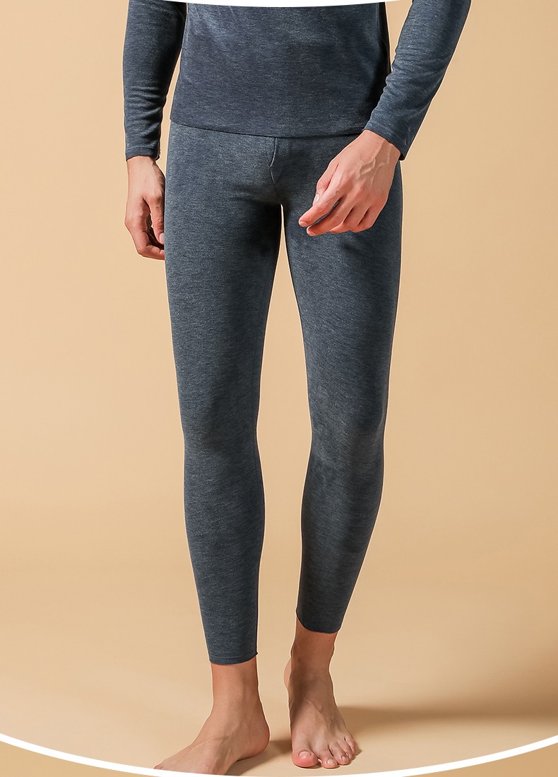 南极人男士羊毛裤保暖内衣保暖裤秋冬季舒适随心裁无痕弹力双层修身