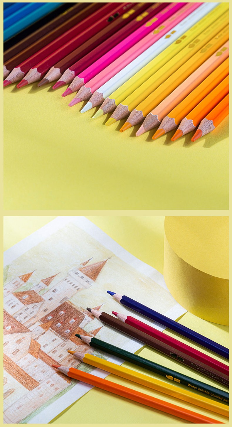 优尚oaso 水溶性彩铅画笔套装36色48色初学者72色手绘专业成人儿童