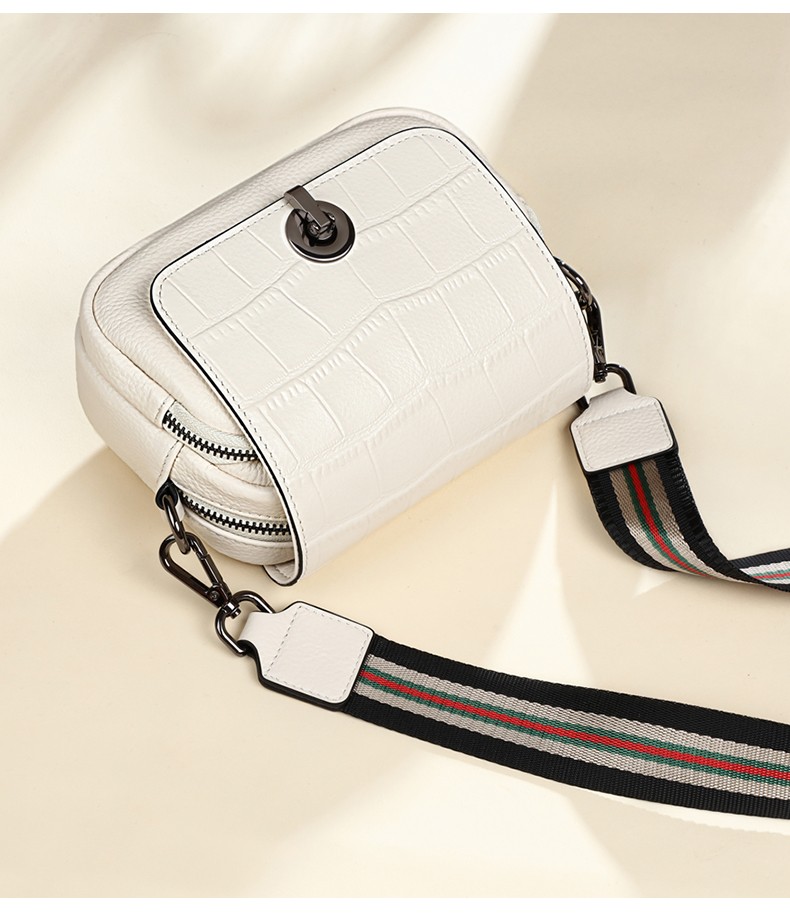 viney牛皮包包女包新款潮单肩包女时尚百搭斜挎包女通勤品牌小方包