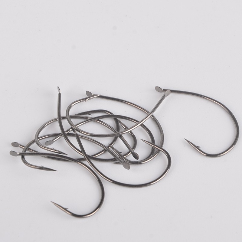 千渔筏泥鳅钩筏钓高碳钢翘嘴钩挂虾活饵钩细条有倒刺筏钓鱼钩路亚套装