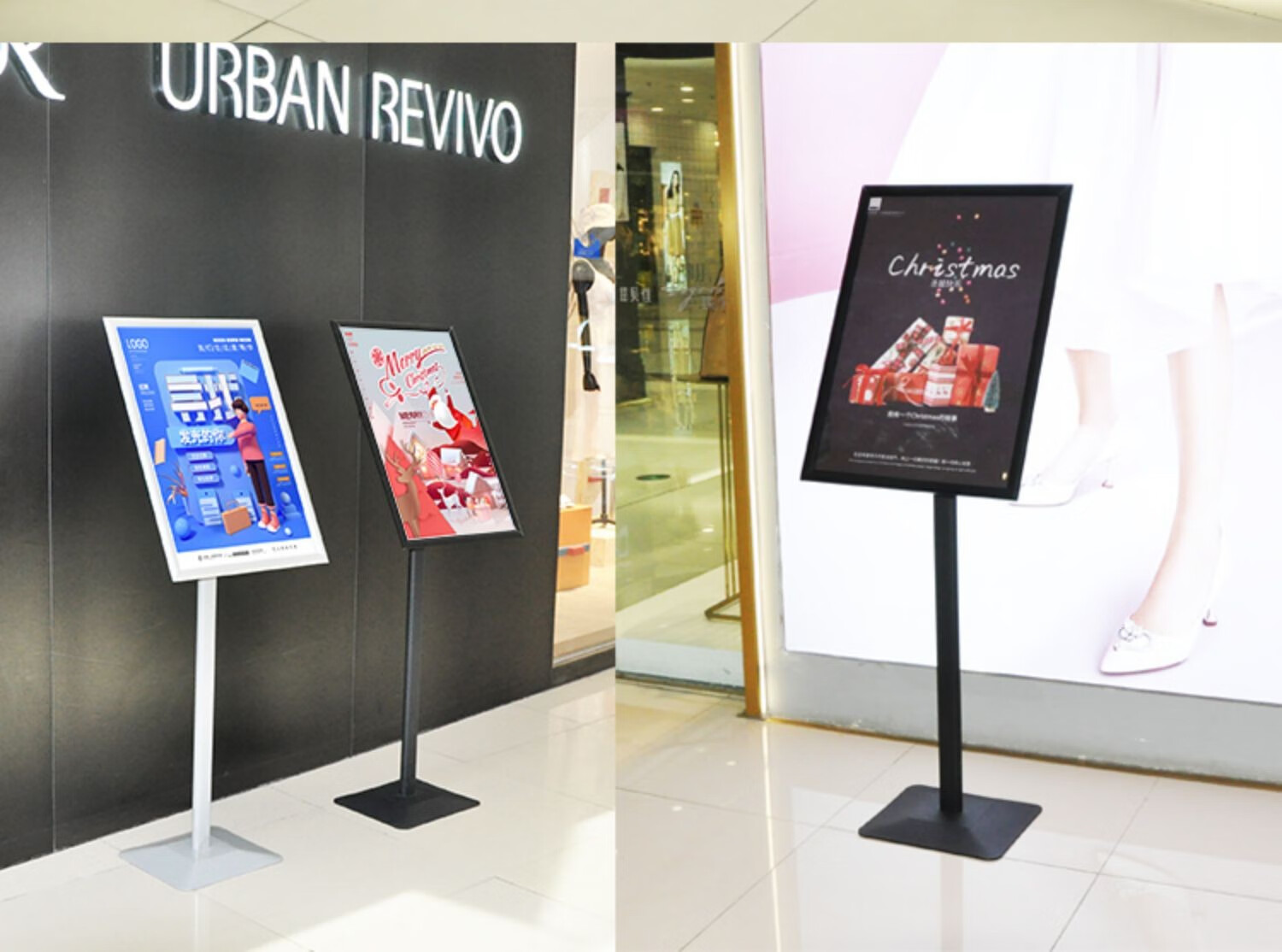 鼎目商场立牌pop立式可调海报架落地式a3 a2展架kt板欧美广告牌宣传架