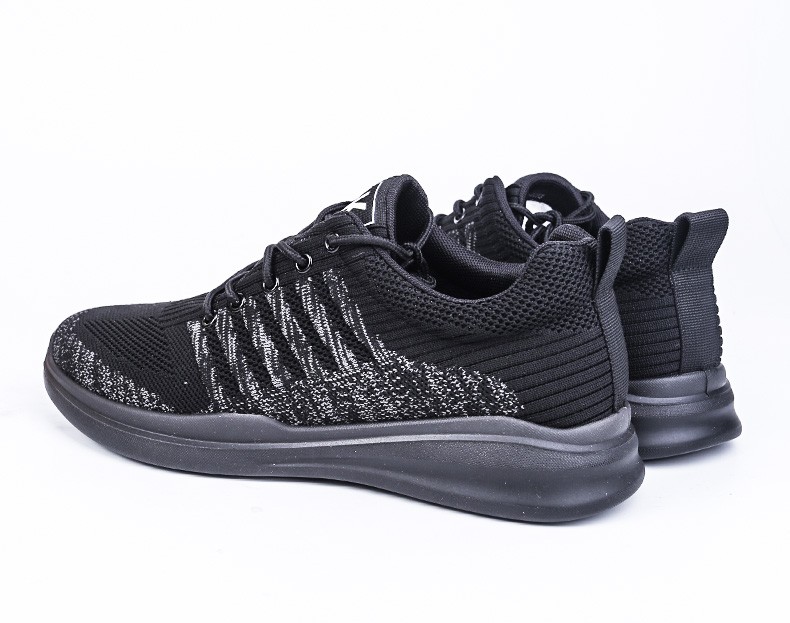 双凤2021春季新款舒适软底时尚系带运动休闲男鞋跑步鞋单71a1003黑色