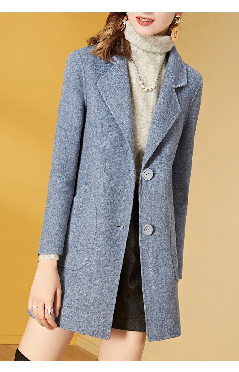 关店火拼价双面羊毛呢子大衣新款冬装中长款大衣时尚流行毛呢外套e01