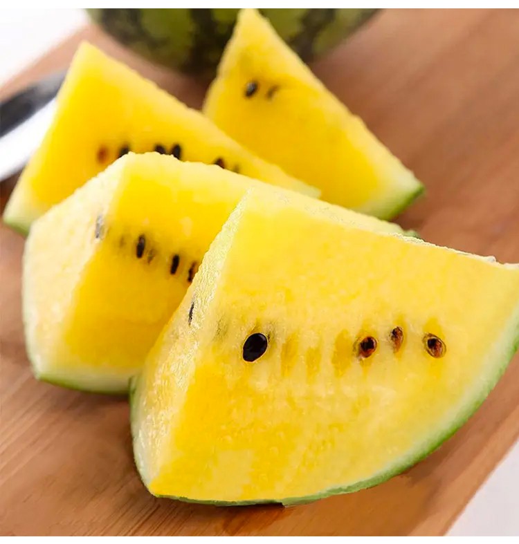 海南特小凤黄心西瓜黄色黄壤黄瓤黄肉新鲜水果薄皮 2颗 精选装(单颗约