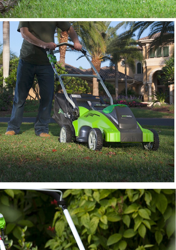 锂电推草机40v电动割草机手推式剪草机电动草坪机家用除草机割草机 40
