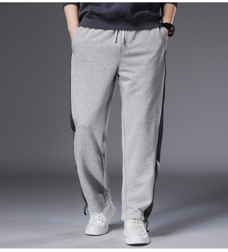 沐秋直筒卫裤男宽松运动裤男士阔腿裤男生春秋束脚休闲裤哈伦裤大码