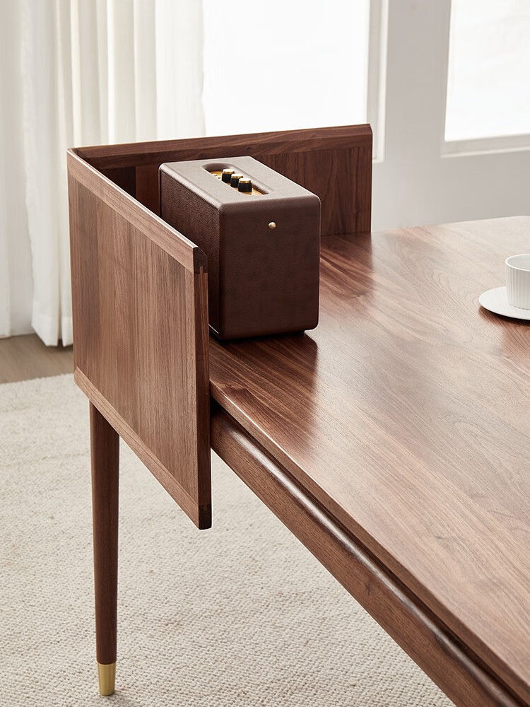 纽菲乐 黑胡桃木实木书桌家用电脑桌办公桌fas级北美黑胡桃木写字台