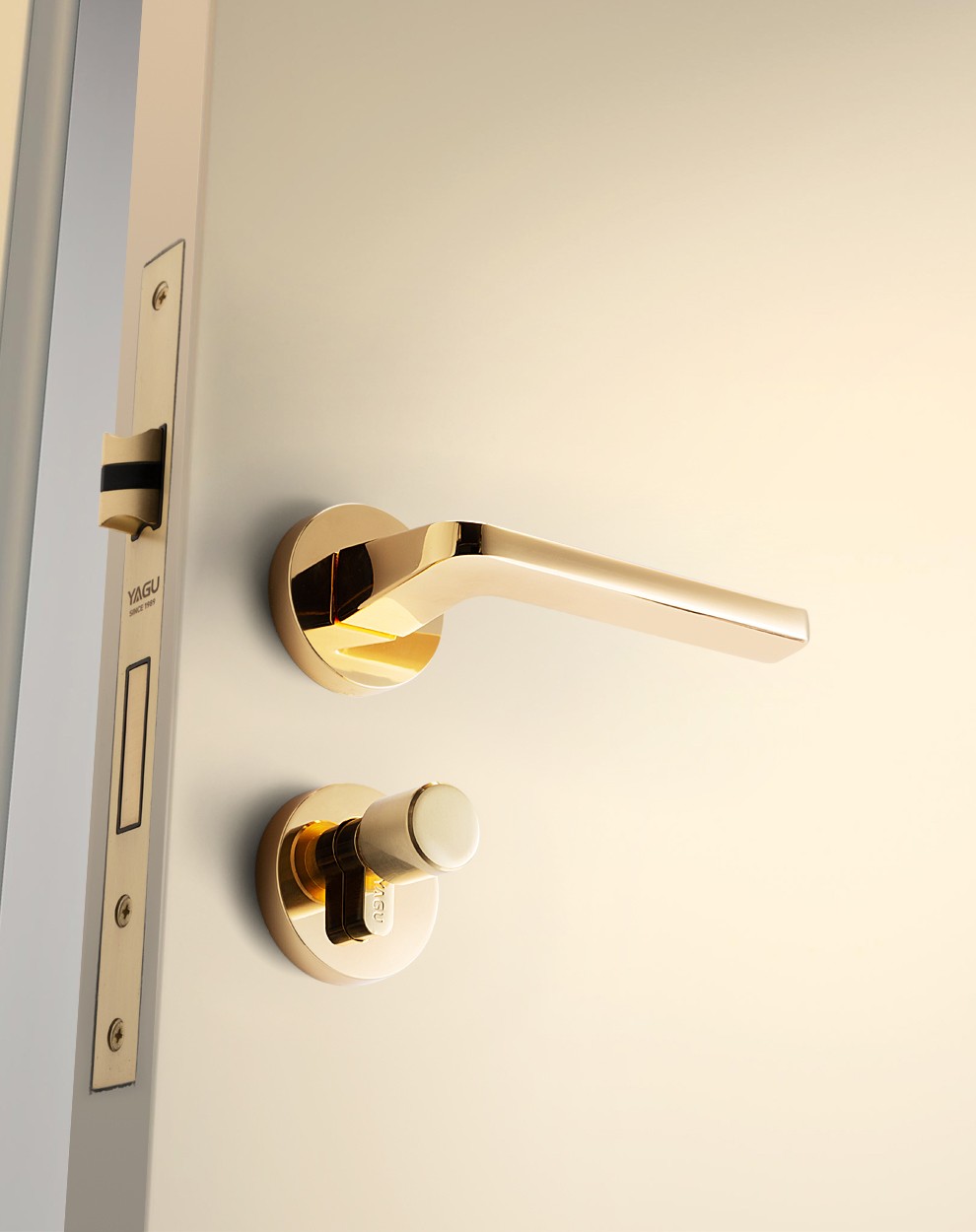 亚固yagu轻奢金色242w门锁室内卧室门锁房门锁门把手木门锁房间门锁