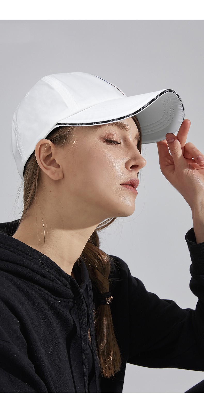 yunsijun 品牌大头围夏天薄款防晒帽子男韩版速干刺绣棒球帽时尚百搭