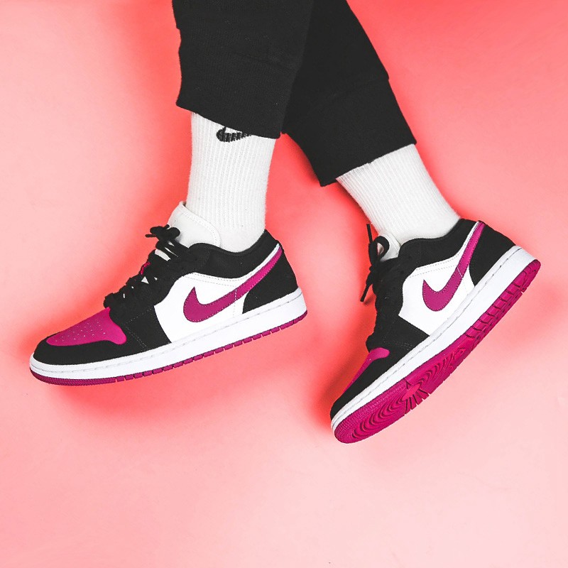 nike耐克女鞋 air jordan low aj1 彩色拼接女款低帮篮球鞋 cz4776
