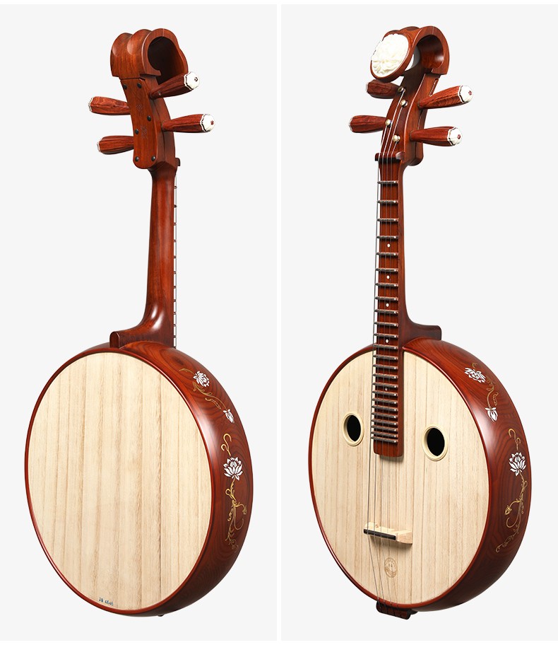 乐海 中阮乐器考级演奏特氏古夷苏木钢品阮琴佳期如梦图案中阮 dw13