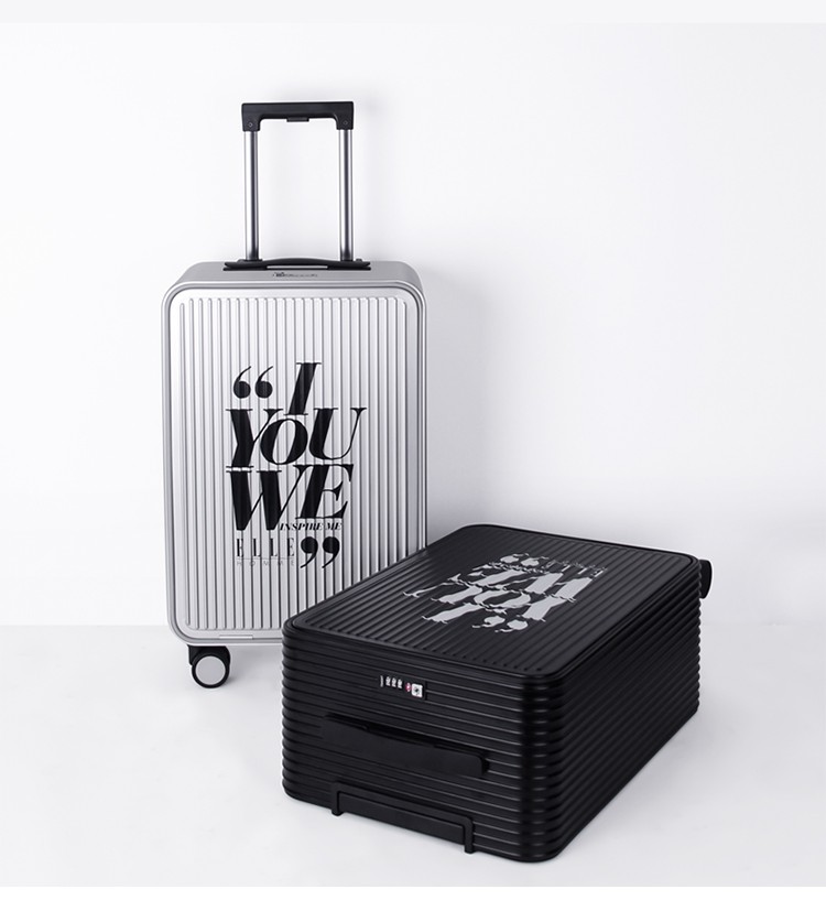 elle homme铝框前置开盖拉杆箱20/24寸【本链接为团购链接,单拍不发货