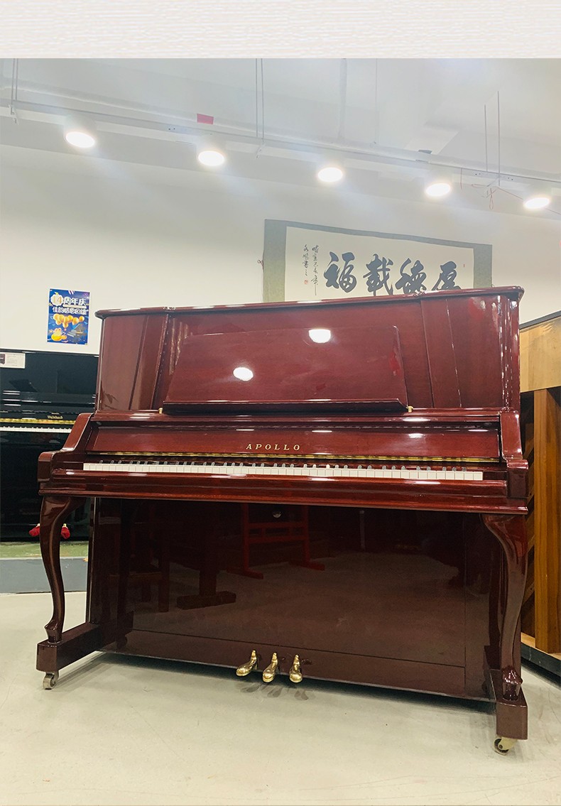 阿波罗apollo钢琴大谱台演奏钢琴日本原装进口二手立式钢琴sr565黑色