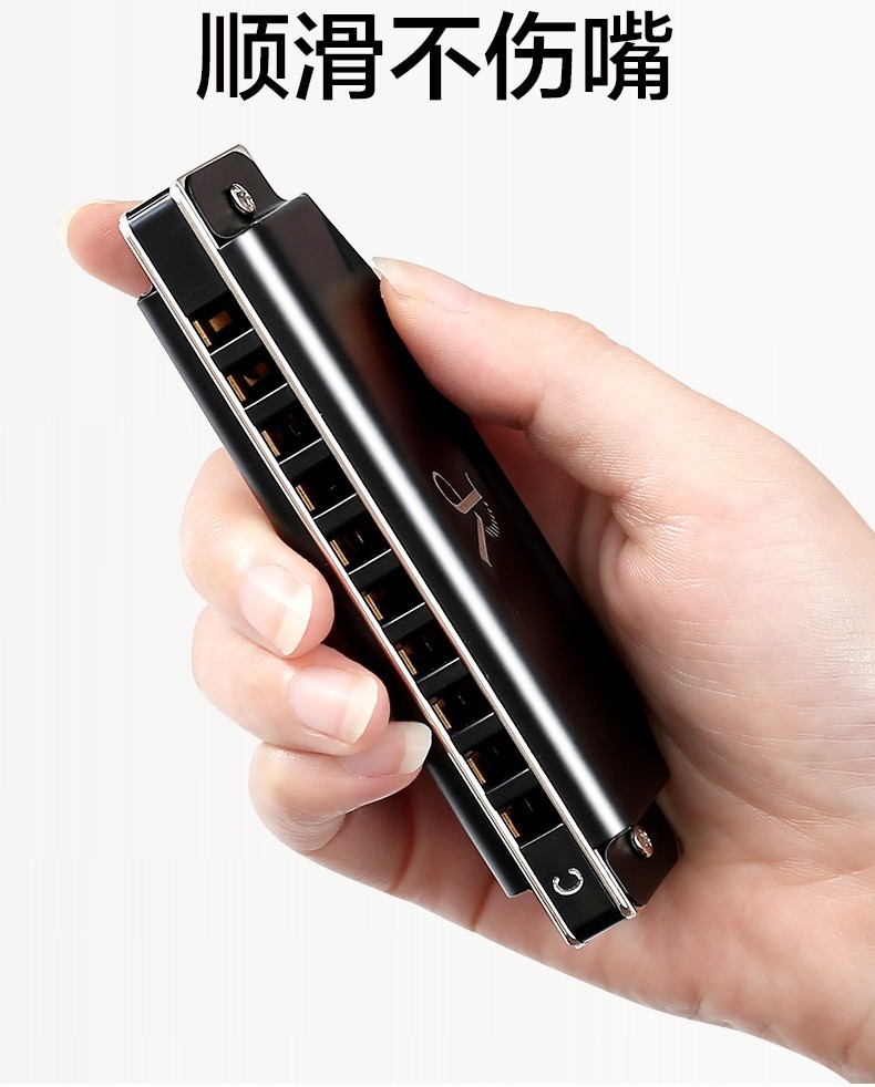 嘉德瑞布鲁斯口琴蓝调10孔c调男士十孔专业演奏级初学者入门儿童d调10