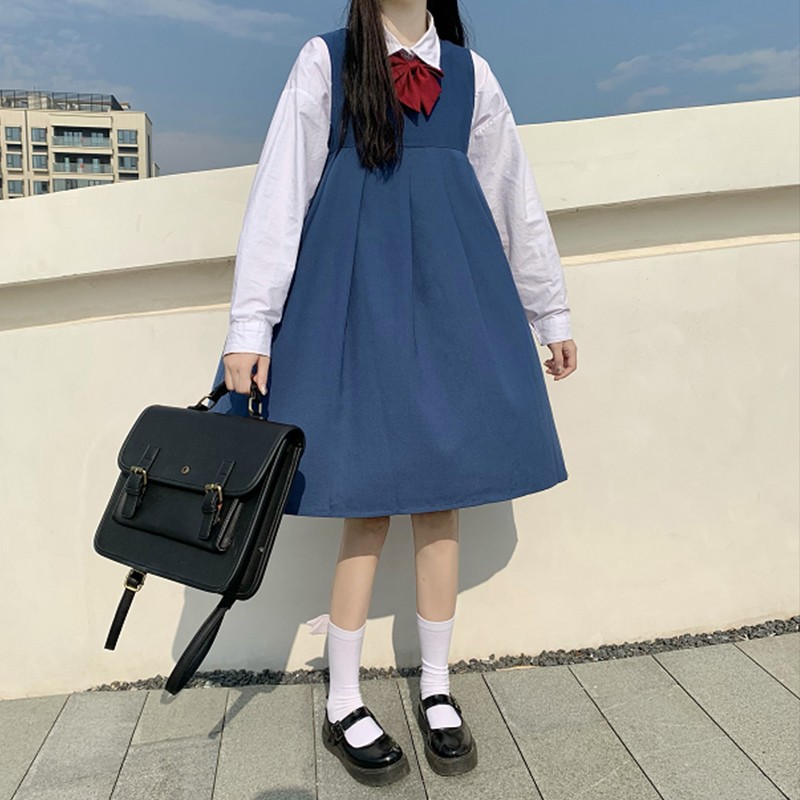 猫耳酱原创jk制服百褶裙国中生春夏季护奶裙卡奶背心裙无袖连衣裙女