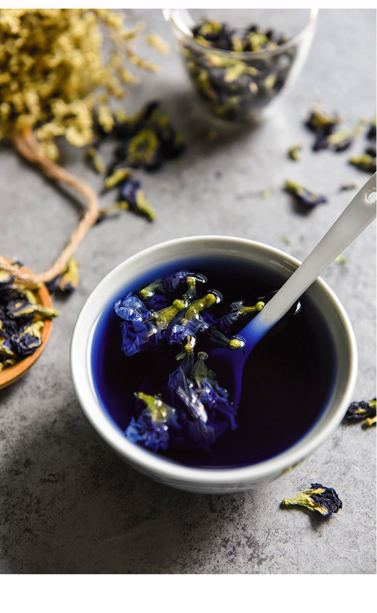宸芃蝶豆花50g 干花 蓝蝴蝶食用水果茶奶茶店专用蝶豆花茶
