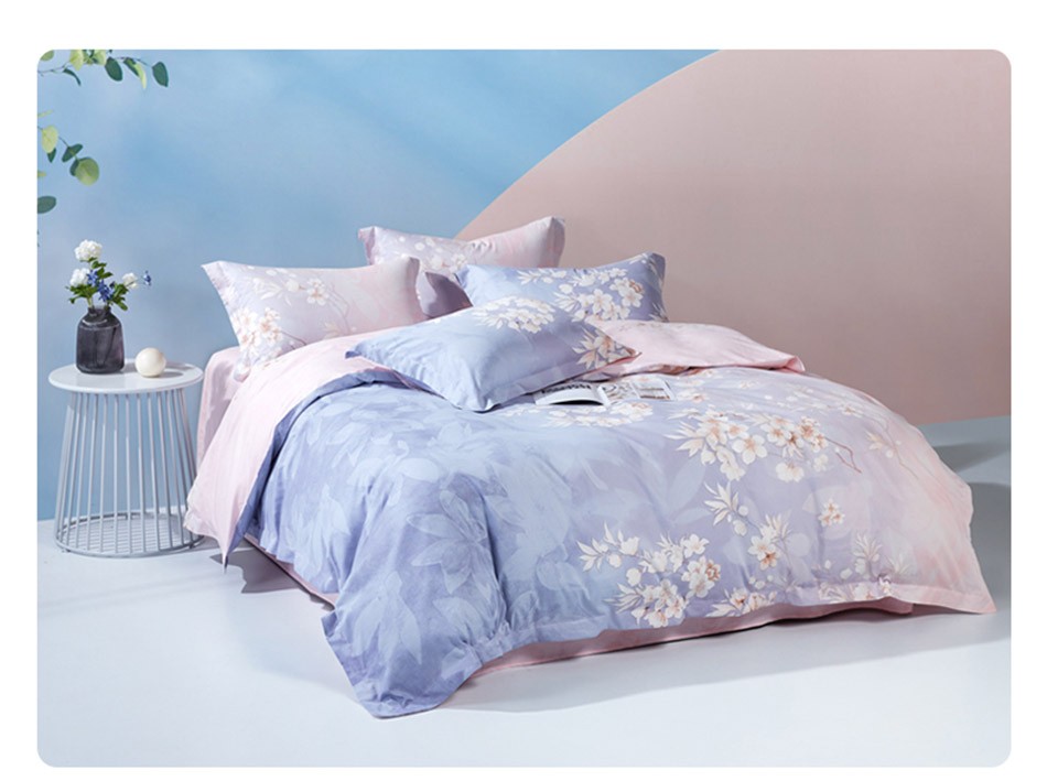 罗莱家纺luolai四件套床上用品全棉纯棉斜纹床单被套蓝色巴特罗18米床