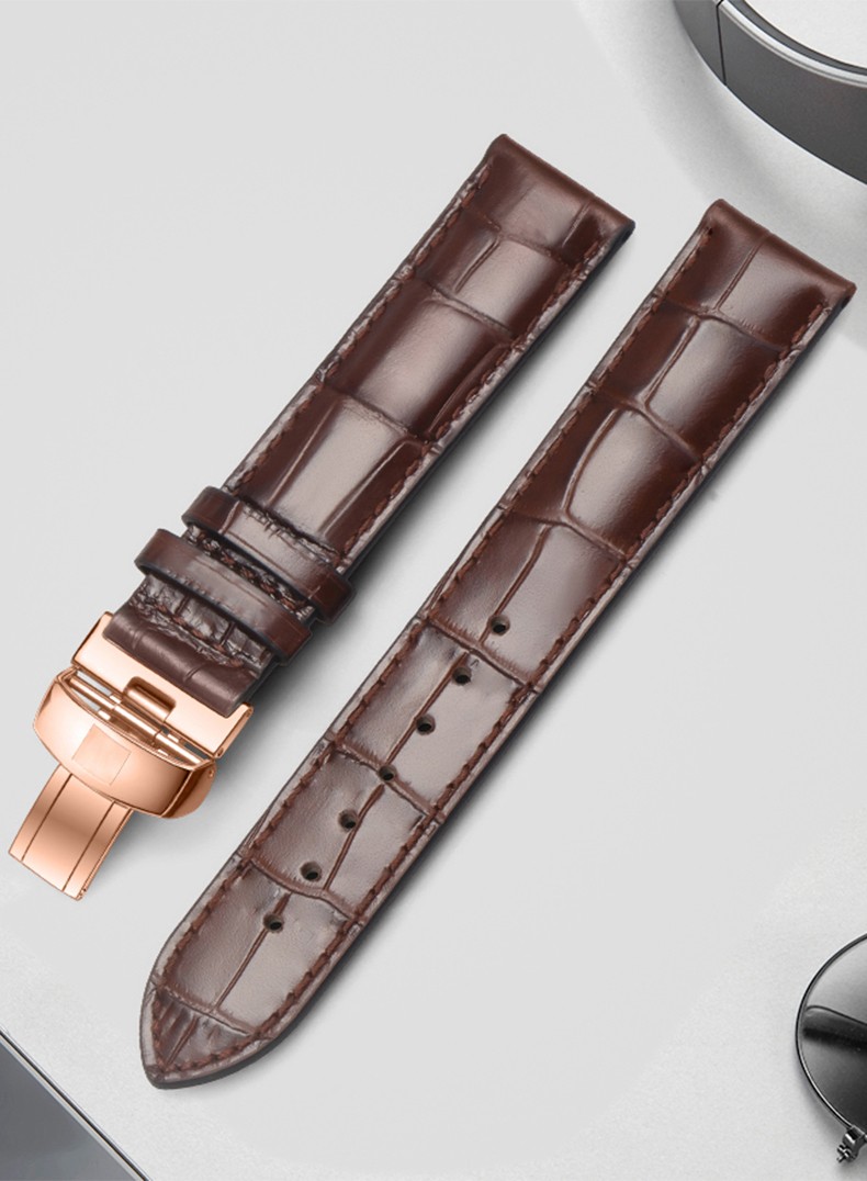 天梭表带男真皮手表带适用原装1853库图卡森t41俊雅力洛克t006海星杜