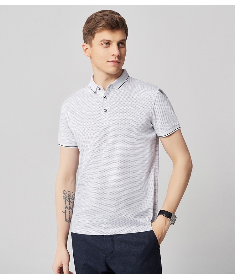 杉杉男装短袖polo衫男2021夏装新品t恤半袖男士翻领男宽松保罗上衣