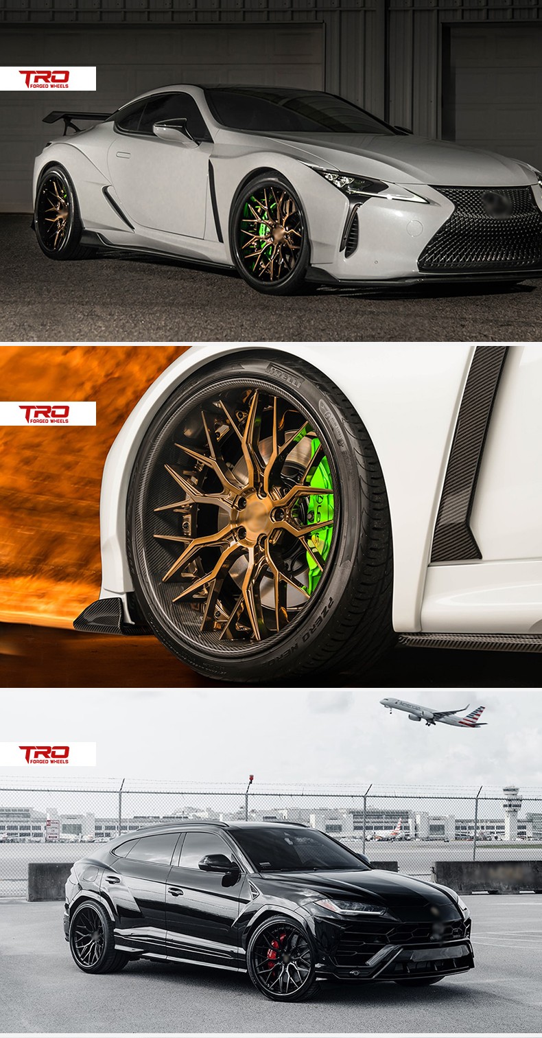 tro轮毂适配奔驰amg gt c63 奥迪tt rs3rs7 保时捷帕拉梅拉 卡宴锻造