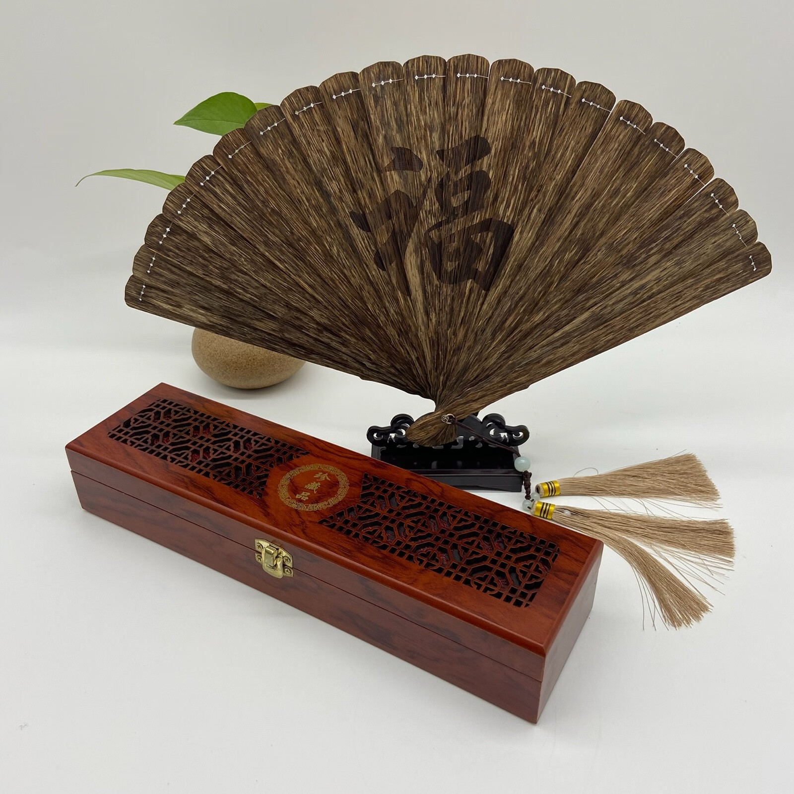 香悉(xiangxi) 崔氏香铺越南芽庄沉香扇子规格16/22cm保真天然黑油 送