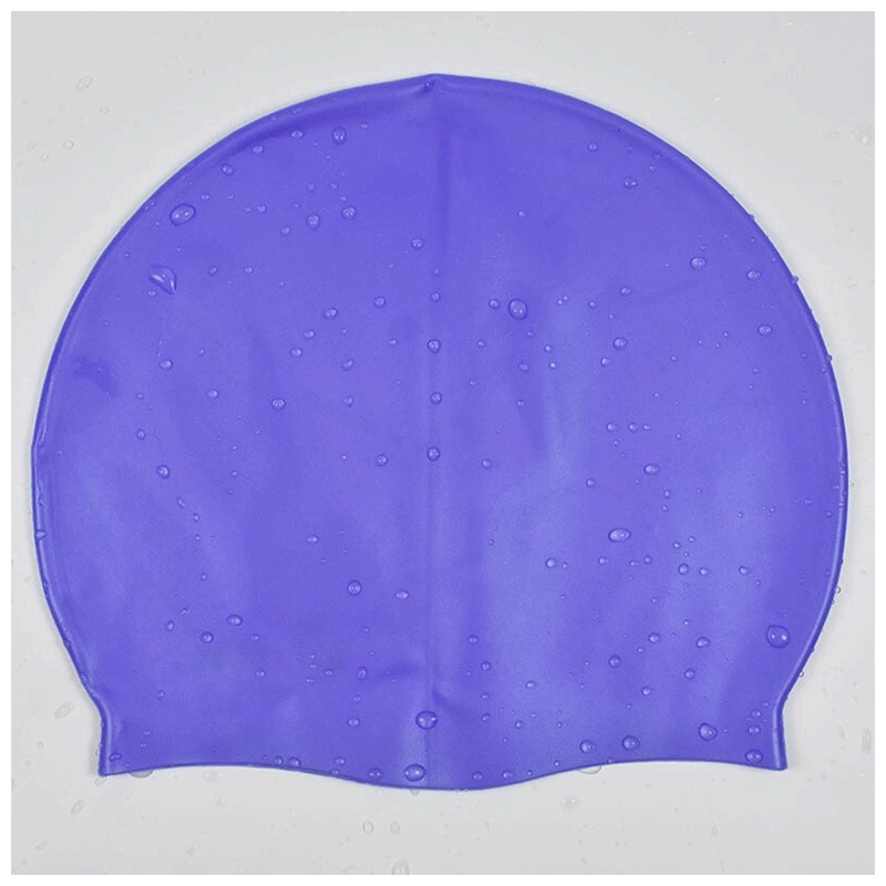 专业硅胶游泳帽防水速干男女通用长发护耳遮耳朵厚橡胶加大号 粉红色