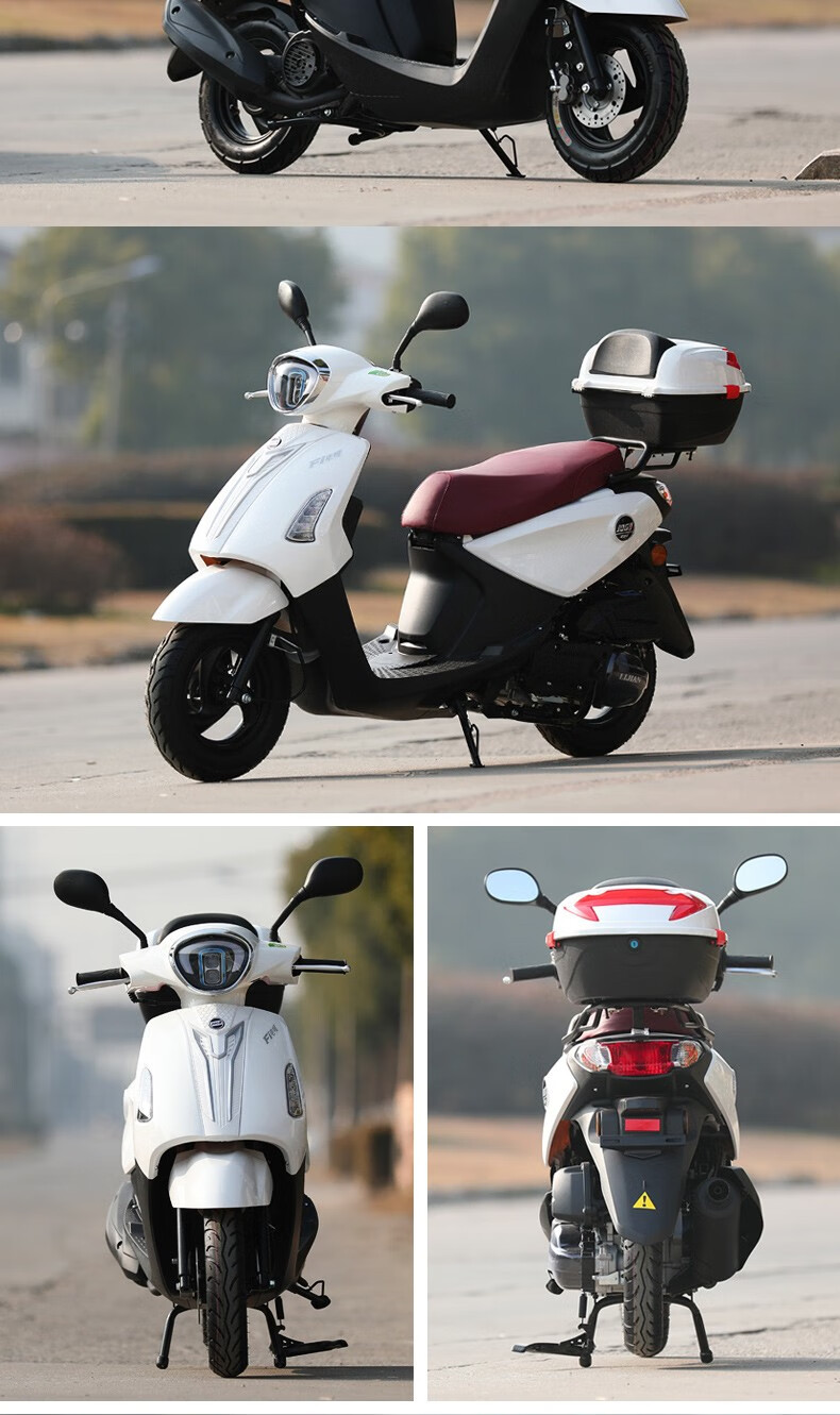 新款巧格两轮踏板摩托车125cc国四电喷可上牌男女家用燃油代步车助力