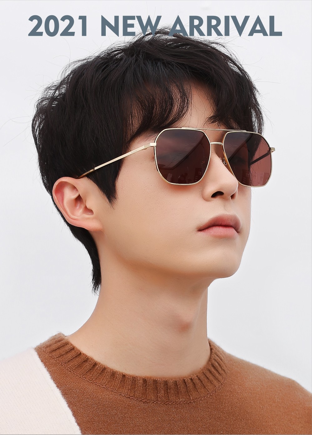 latemon浪特梦高清偏光墨镜复古方框男双梁驾驶司机太阳镜j31047 h亮