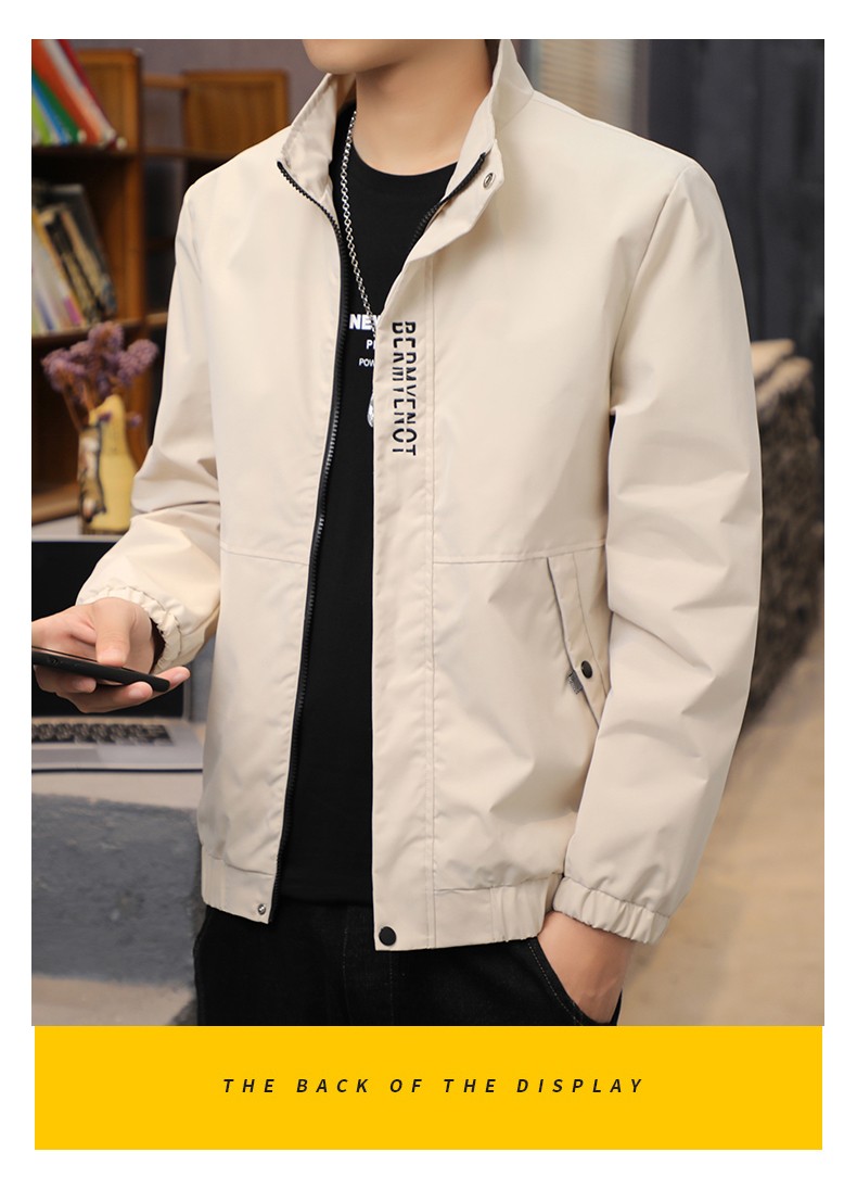 杰迪伦夹克男装春季韩版男士青年修身休闲立领外套上衣工装外衣男生