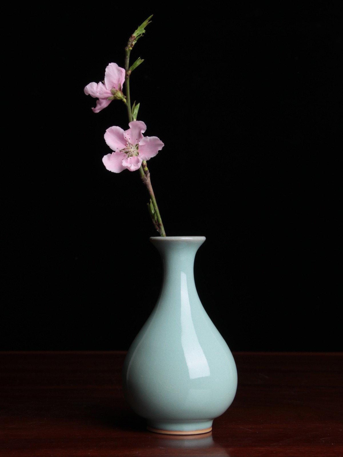 简匠汝州原矿大师汝窑天青玉壶春瓶醒目浴心天青色高13cm原产地大师