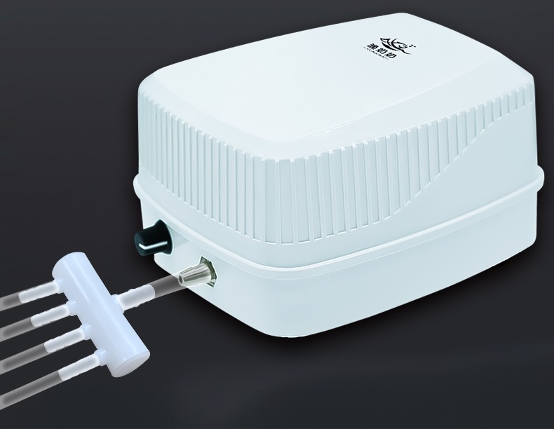 渔奶奶鱼缸氧气泵超静音家用增氧泵小型水族箱充氧泵双孔养鱼打氧机器