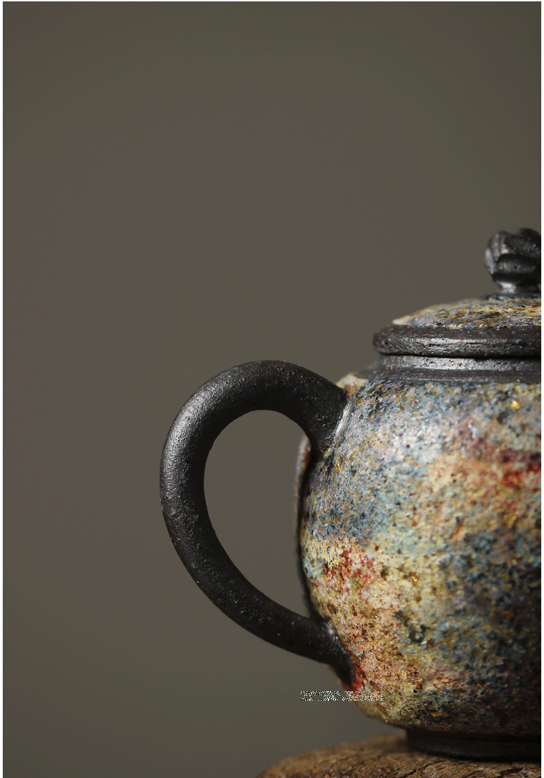 家用功夫茶具创意球孔单壶高档茶器收藏送礼臻品岩矿壶250ml喜上眉梢