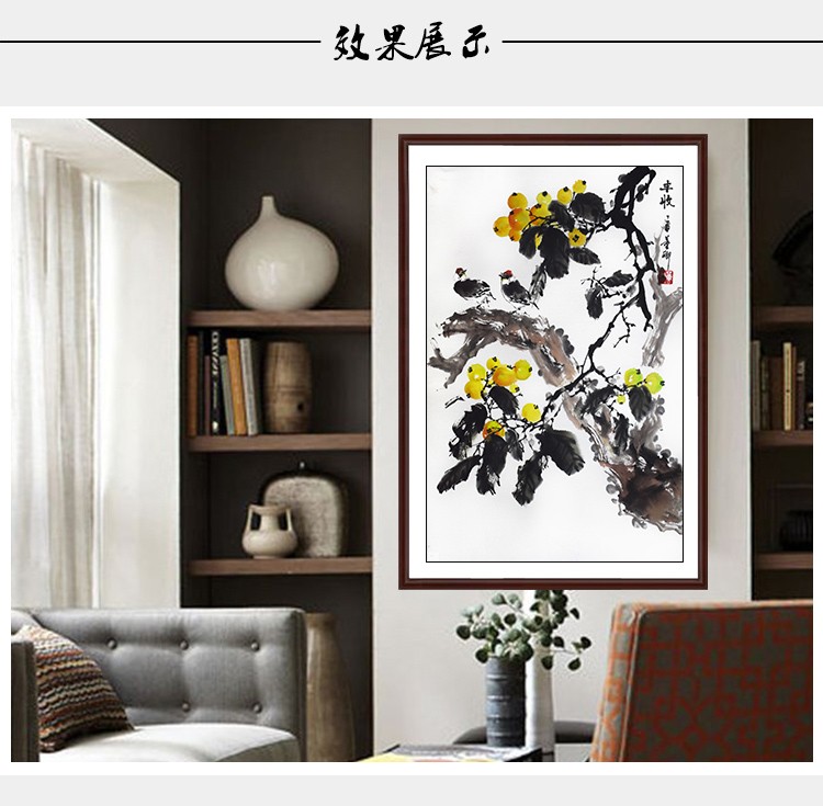 央视著名主持人董卿国画(丰收)茶室客厅办公室收藏装饰【图片 价格