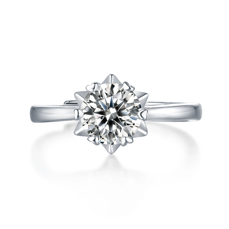 phireste翡拉蒂白钻星芒1克拉戒指r9194