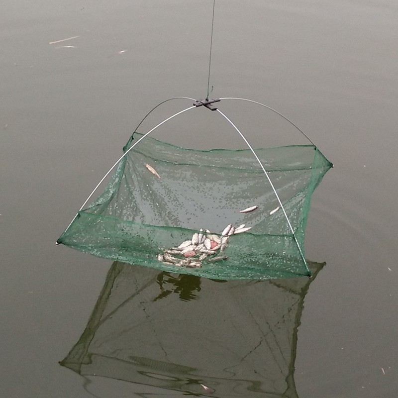 开放式折叠提网抬网虾笼渔网捕虾网捕鱼网抓鱼网搬筝搬网捕鱼工具1米1