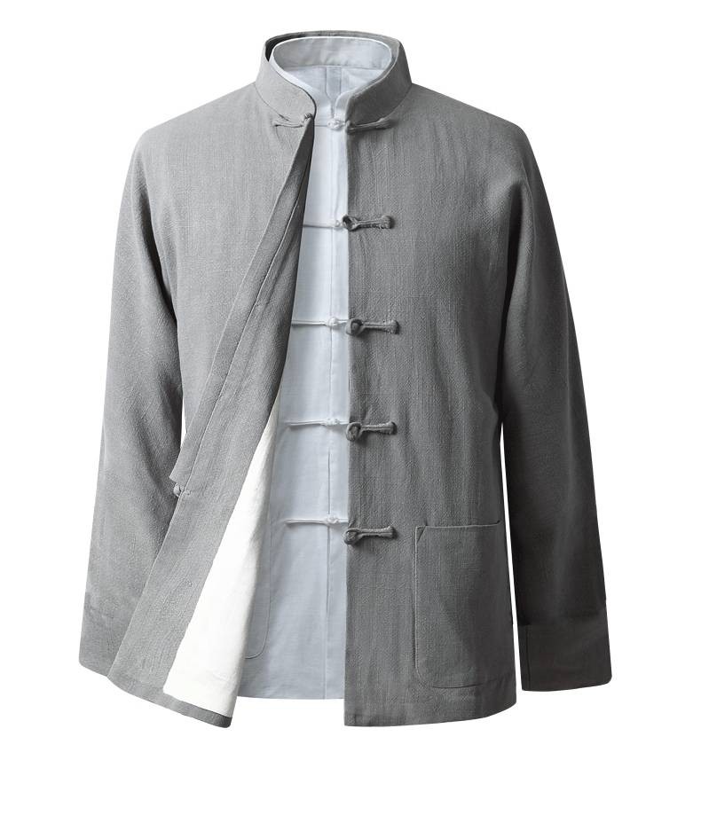 马普洛mapuluo轻奢品牌亚麻唐装男中式手痛盘扣中山装中国风中老年名