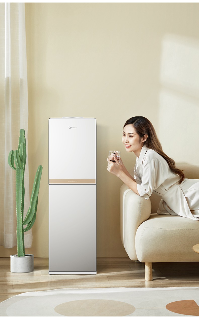 美的midea饮水机家用立式办公下置式快速加热温热型饮水器yd1611sx