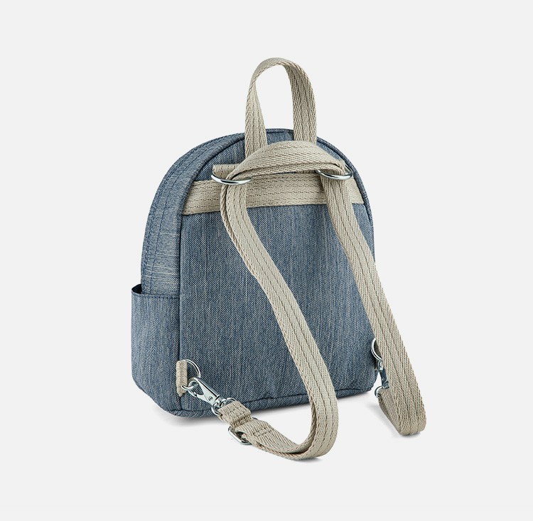 kipling女款迷你轻便帆布包2021时尚潮双肩包mini backpack 娇嫩粉