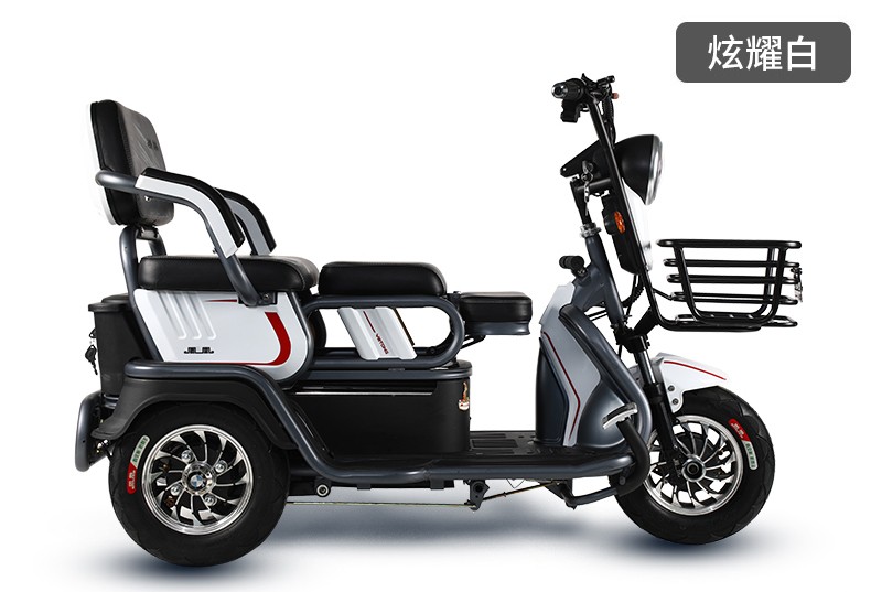 凤凰phoenix电动三轮车时尚小型电瓶助力车家用接送小孩双座智能代步