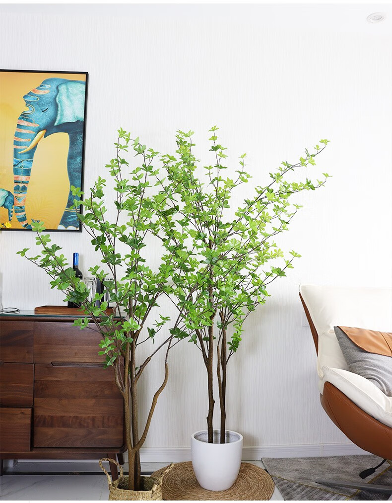 缘衷绣 仿真日本吊钟树绿植盆栽大型客厅落地摆设室内家居装饰仿真树