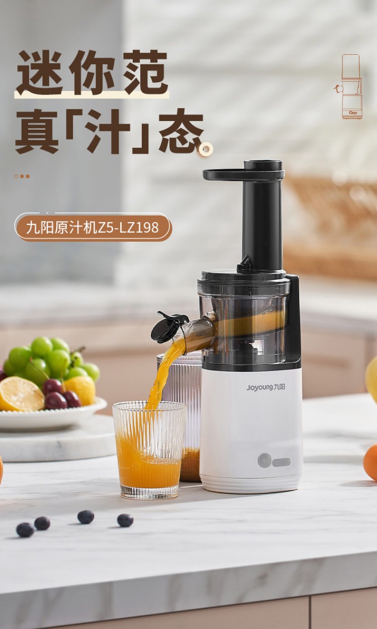 九阳joyoung原汁机多功能家用电器榨汁机全自动冷压炸果汁果蔬机渣汁