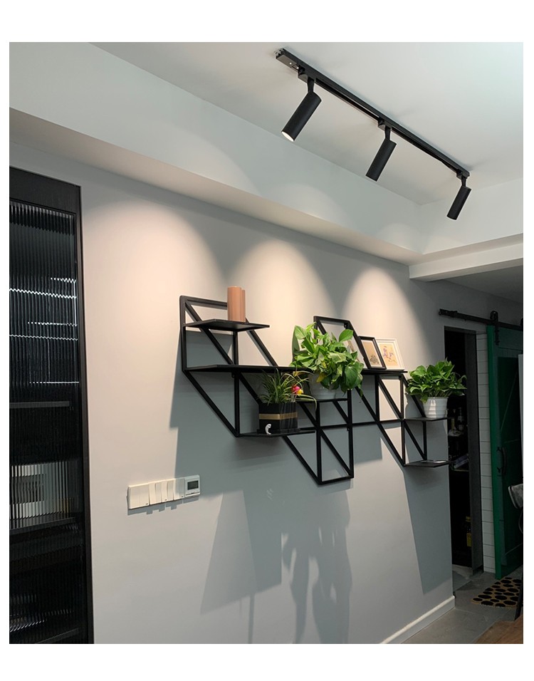 港赢办公室展厅商场超市服装店铺cob商用明装吸顶吊杆可调导轨式聚光