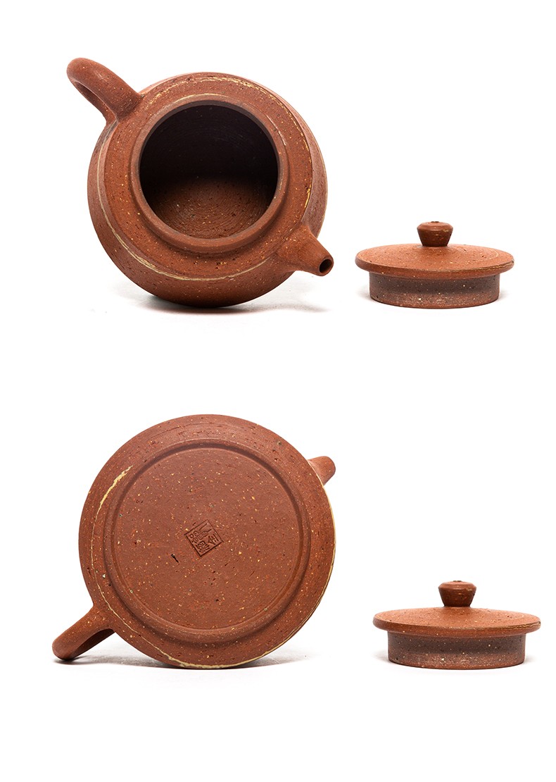 此时此刻 四川荣昌陶茶壶郭绍全纯手工茶具重庆特色粗陶绞泥壶220cc