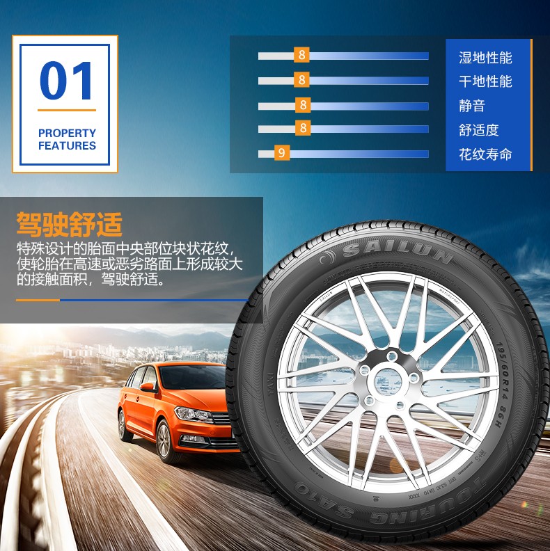赛轮sa10【耐磨 】汽车轮胎 205/65r15 94h吉利帝豪轮胎