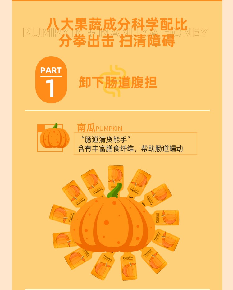 bioe南瓜酵素30ml7袋盒bioe西梅汁果蔬酵素原液植物酵素麦卢卡蜂蜜