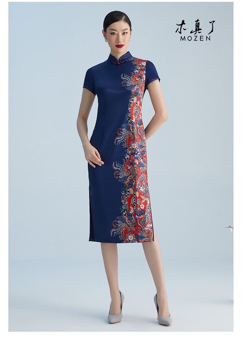 春上新木真了旗袍中国风旗袍改良旗袍礼服女31010色2xa