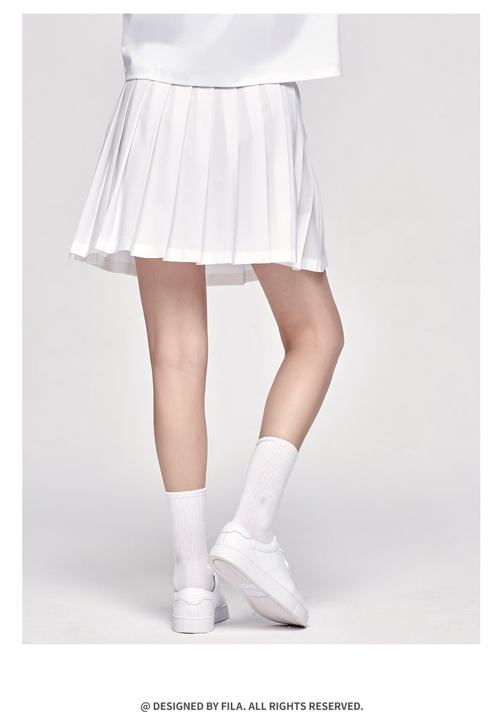 filaathletics斐乐女子运动连衣裙2022年夏季新款时尚网球裙玉石白wt1